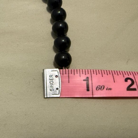 TIFFANY & CO. Onyx Bead Silver Collar Necklace - Picture 13 of 13